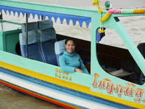 Authentische Thonburi Klong Tour Bangkok mit bequemen Boot - taeglich durch die historischen Kanaele von Thonburi - in Deutsch + Englisch